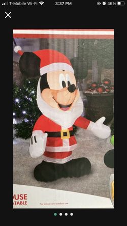 New In box Disney Inflatable Santa Mickey Mouse