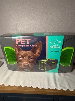 Vivitar Pet Genius Collapsible Dog Crate 22” Portable Folding Pet Carrier NEW