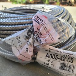 12/3 x 250 ft. Solid CU MC (Metal Clad)