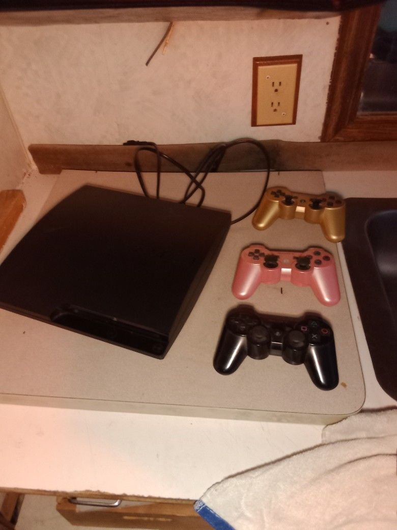 PS3 with Three Wireless Controllers
