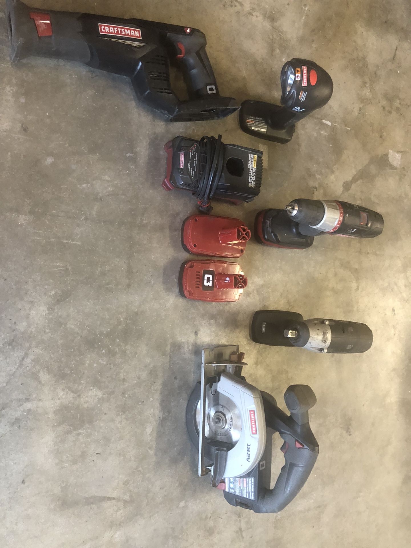 Craftsman 5 Piece 19.2 Cordless Tool Set