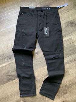 Black Distressed Jeans W34 L30