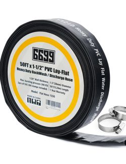 6699 DISCHARGE HOSE 1-1/2 X 50FT  WITH 2 PCS CLAMPS