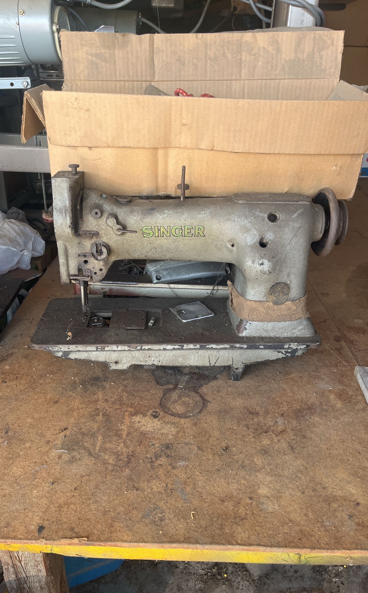 Singer Brand sewing machine with motor