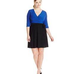 Star Vixen Women's Plus Size Royal Blue And Black Dress Size 1X