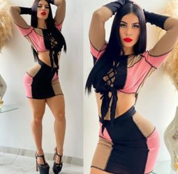 Women's Crop Top And Skirt