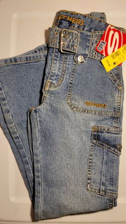 Girls Skechers Denim Jeans Size 10 (new)