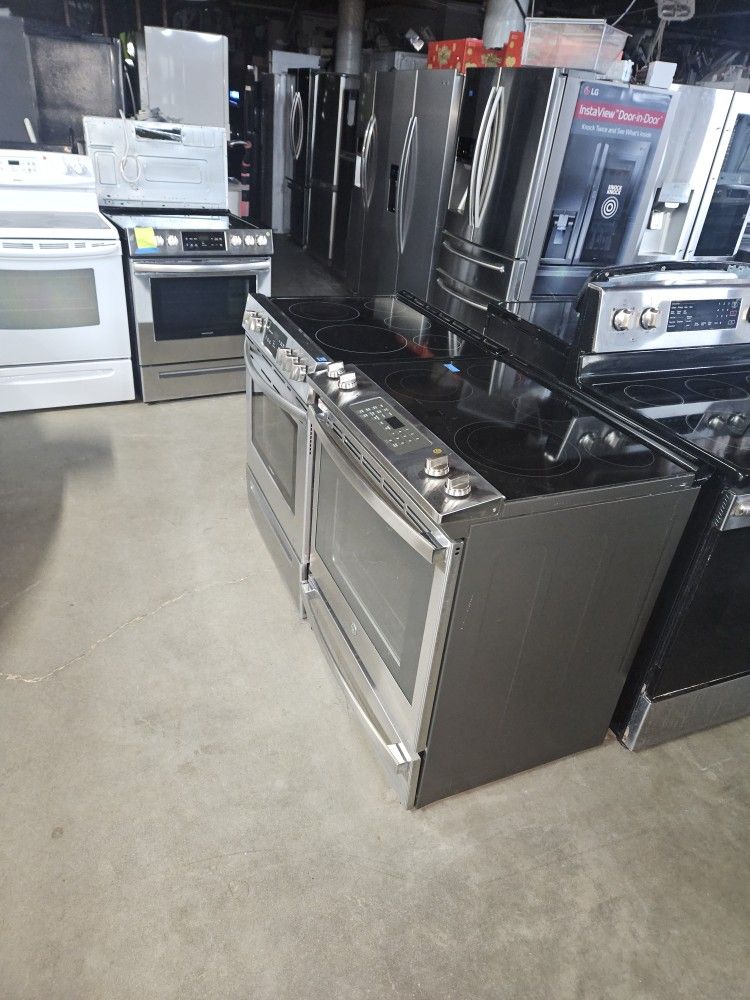 Huge Liquidation Sale Nice Certified Refurbish Gently Used Washer Dryer Refrigerator Oven Stove Stackable Samsung LG Whirlpool GE Maytag Bosh Amana 
