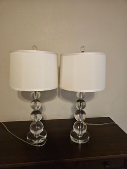 Pair of Glass Lamps