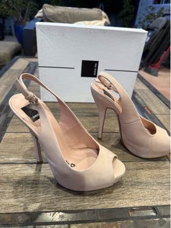 Dolce Vita Blush Peep -Toe Slingback Heels