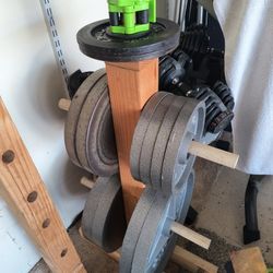 Olympic Weight Plates 260 Lbs + Weight Tree