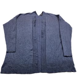 Lane Bryant Womens Blue Marl Open Front Cardigan Sweater Size 22/24 Ribbed Knit