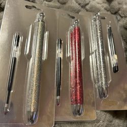 Gel pens With Glitter And epoxy 