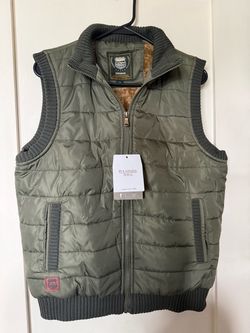 Pulangda Quilted Puffer Vest Olive Green