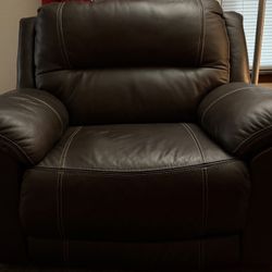 Oversized Leather Recliner - Power/Adjustable 