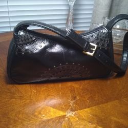 New! Genuine Sheepskin Leather Black Purse