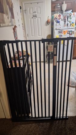 Black Metal Baby or dog tall Safety Gate