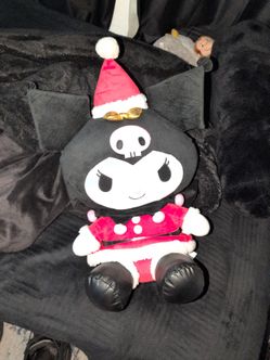 Huge Sanrio Store kuromi Christmas Santa hat plush