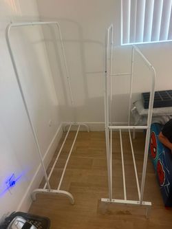 2 white racks for anger