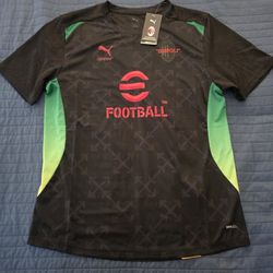 PUMA x Off White AC Milan Pre Match Soccer Jersey 