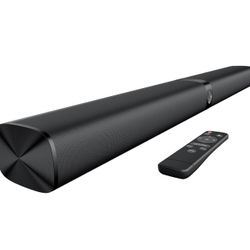 Assistrust Sound Bar for Smart TV, Soundbar with Bluetooth/ARC/Opt/AUX Connect, Auto Volume Boost, 3 Equalizer Modes, 2 in 1 Detachable Soundbar for T