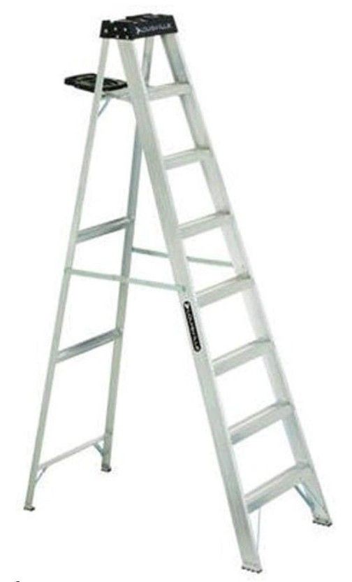 Ladder 8-Foot Aluminum Step Ladder, 300-Pound Load Capacity