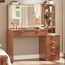 Brand New Fluted Makeup Vanity Desk