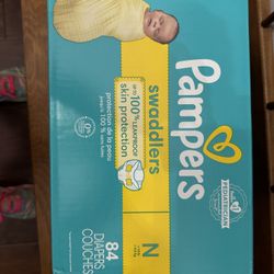 Pampers Swaddlers Newborn 84 Count- Unopened