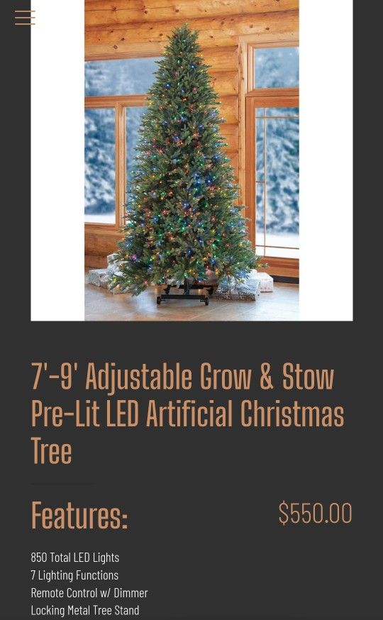 Adjustable Grow & Stow Christmas Tree