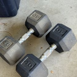 Set Of dumbbells 40s 