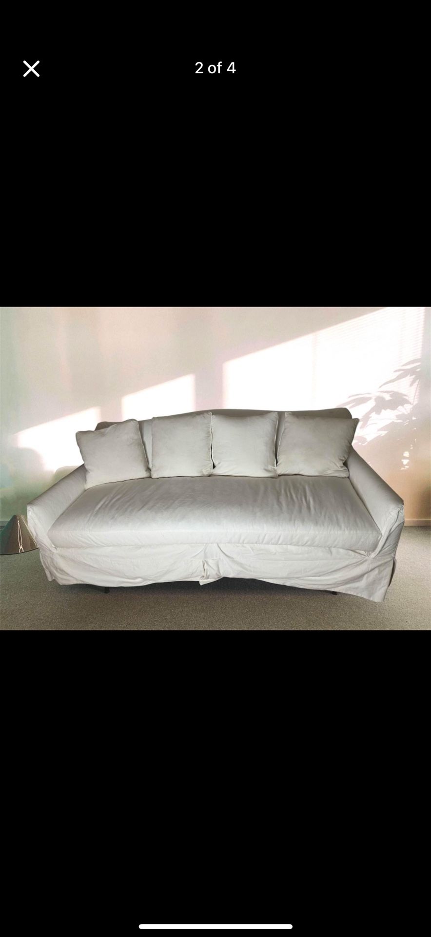 White Linen sofa