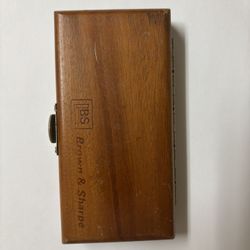 Brown & Sharpe #1 Outside Micrometer 0-1”  Carbide Tip, Excellent Cond. W/Box