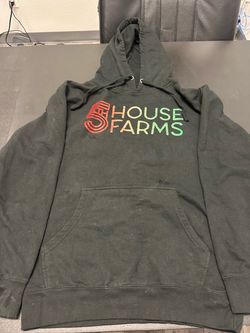5 House Farms Black Graphic Hoodie - size M