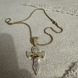 Helloice Gold Eye of Horus Ankh Cross Pendant