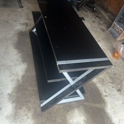 Black Glass Tv Stand