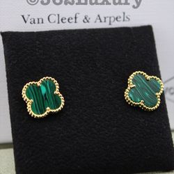 Malachite Van Cleef Earrings 