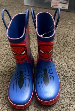 Spider man toddler rain boots
