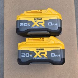 Dewalt 20v Batteries Powerpack 8.0 Ah XR Brand New Price For Both 