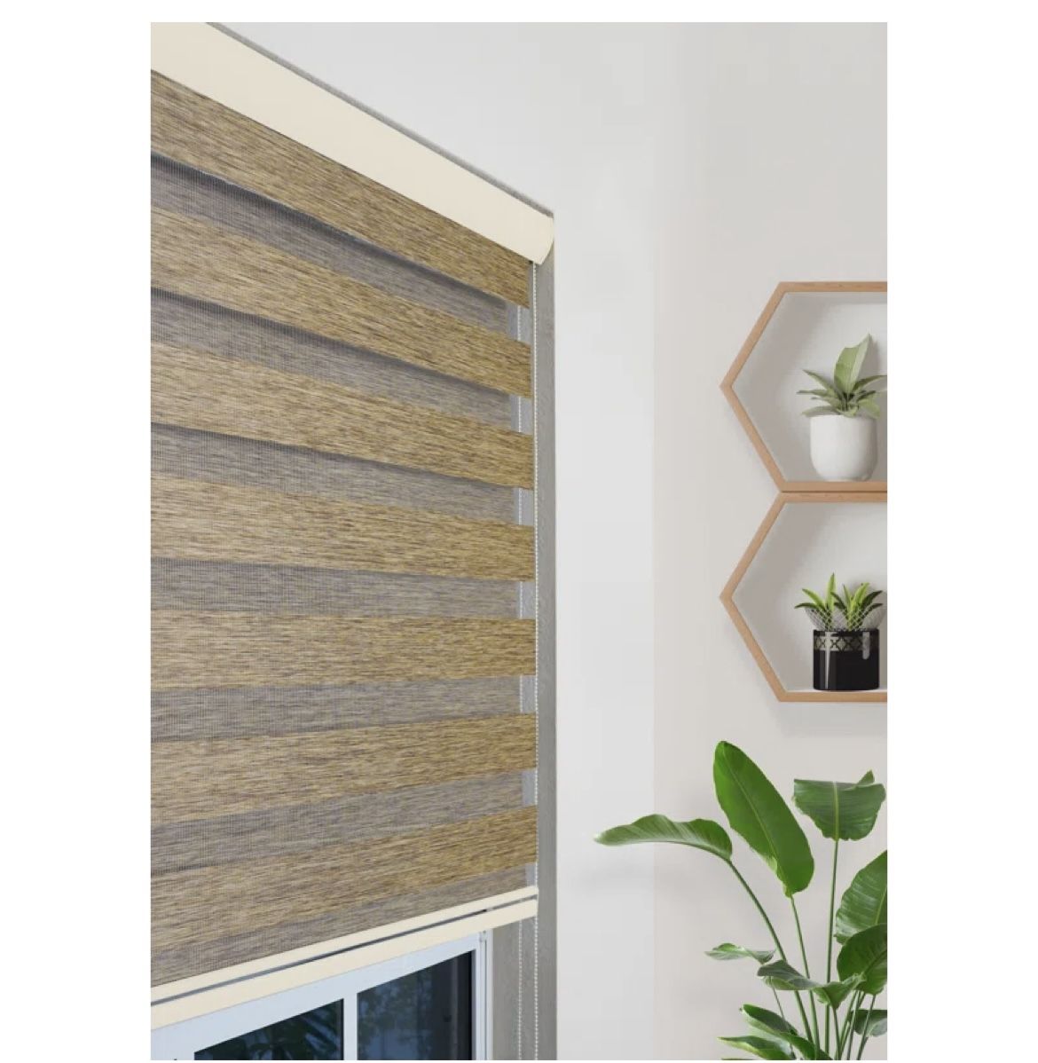 Brown Sheer Roller Shade