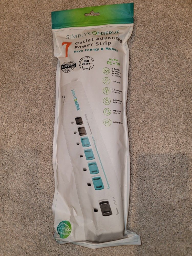 7 Outlet Advanced Energy-saving Power Strip
