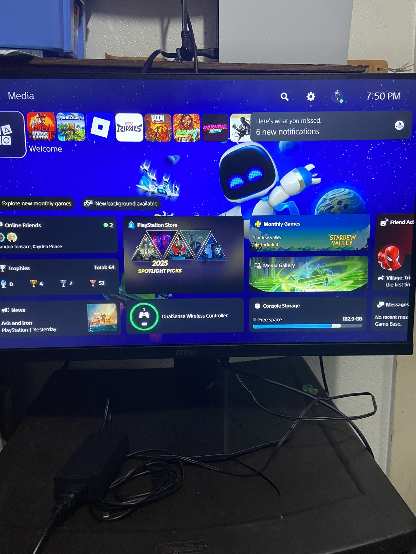 MSI 27" 180 Hz Rapid IPS WQHD Gaming Monitor 2560 x 1440 (2K) G272QPF E2