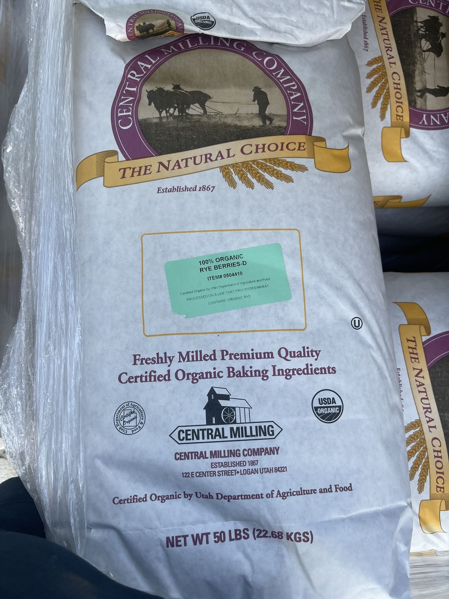 100% Organic Rye Berries-D