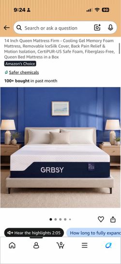 14 Inch Queen Mattress Firm - Cooling Gel Memory Foam Mattress, Removable IceSilk Cover, Back Pain Relief & Motion Isolation, CertiPUR-US Safe Foam, F