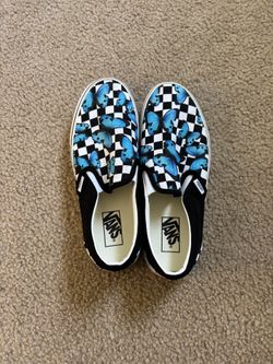 Vans Classic Slip On Butterfly Checkered Shoes 
