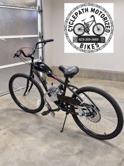Gas bike motorized bicycle delivery available