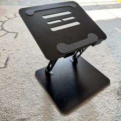 Adjustable Laptop Stand for Desk, Metal Foldable Laptop Riser, Portable Laptop Holder Mount, Ventilated Cooling Computer Notebook Stand Compatible wit