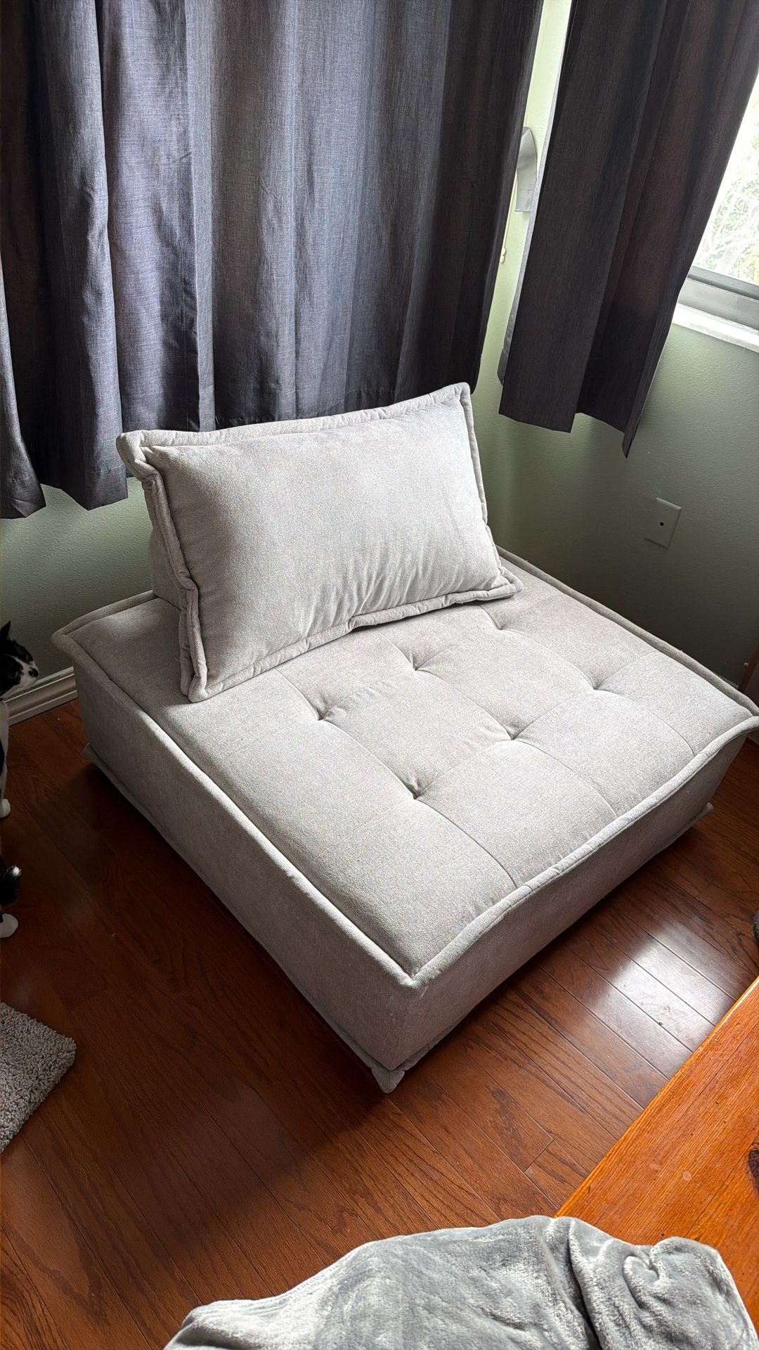 Cozy Lounge Chair with Bolstered Pillow