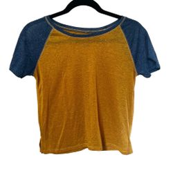 BDG Urban Outfitters Yellow And Blue Baseball T