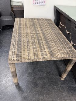 Outdoor Wicker Dining Table