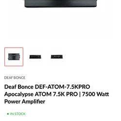 Deaf Bonce Atom Pro 7.5k Rms Amp